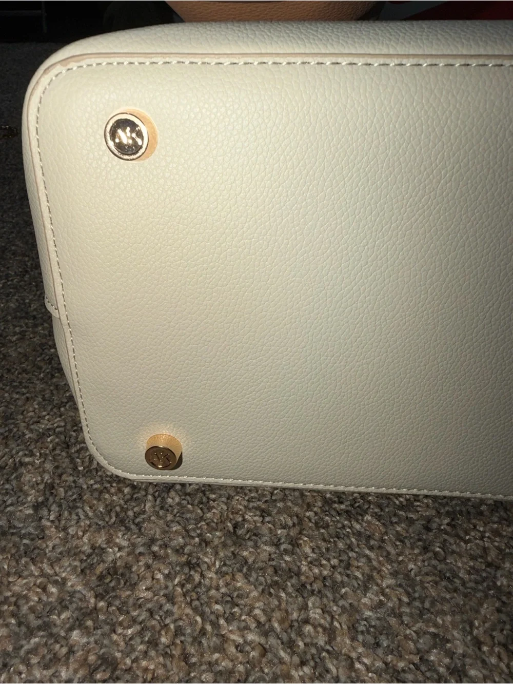 Anne Klein Cream Tote with Tan Trim and Matching Wristlet